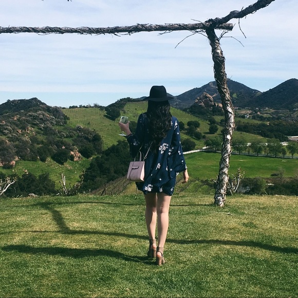 Turquoise Floral Tunic Dress - Picture 1 of 5